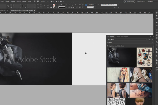 Apprendre InDesign – Tutoriel pour les débutants : 2.4 Charger des images via Adobe Stock