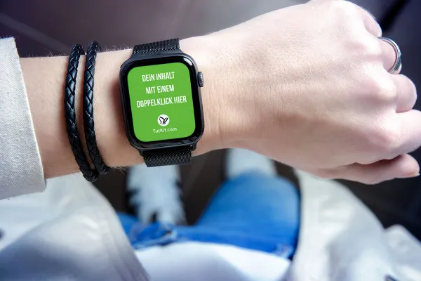 Photoshop-Mockup-mall för en klocka, Apple Watch - version 8.