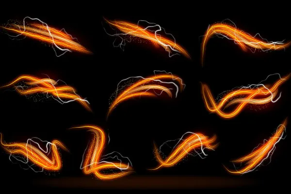 Glowing Light Trails for Photoshop and Affinity Photo - intertwined light trails 3