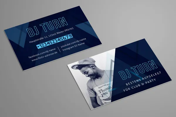 Modelos de design para DJs, músicos e bandas - Vol. 3: Cartão de visita.