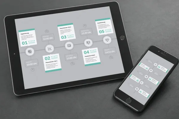 Zeitstrahl-Vorlagen: Moderne Timelines erstellen – Version 9