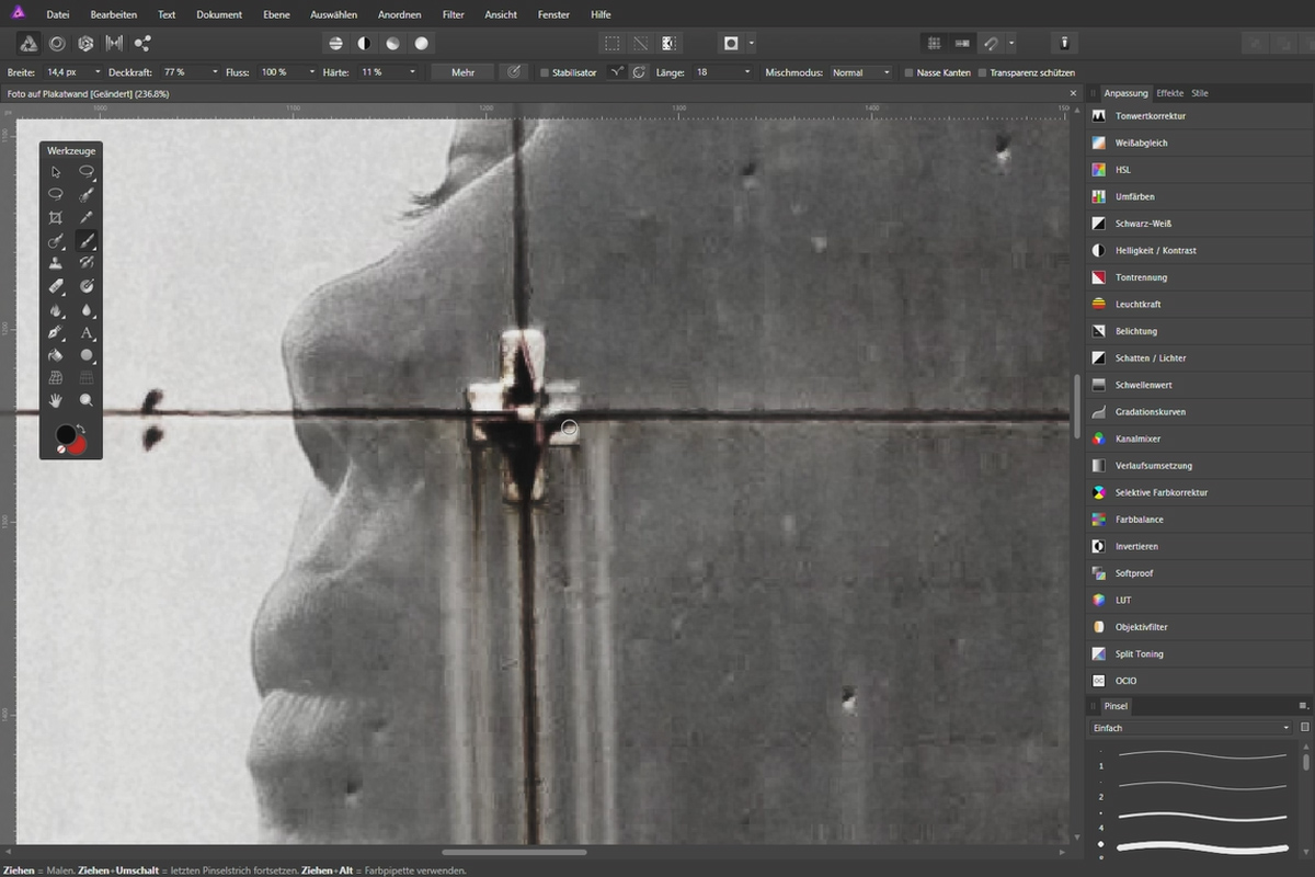 Affinity Photo - creatieve beeldbewerking met overlays: 09 | Foto op posterdoek