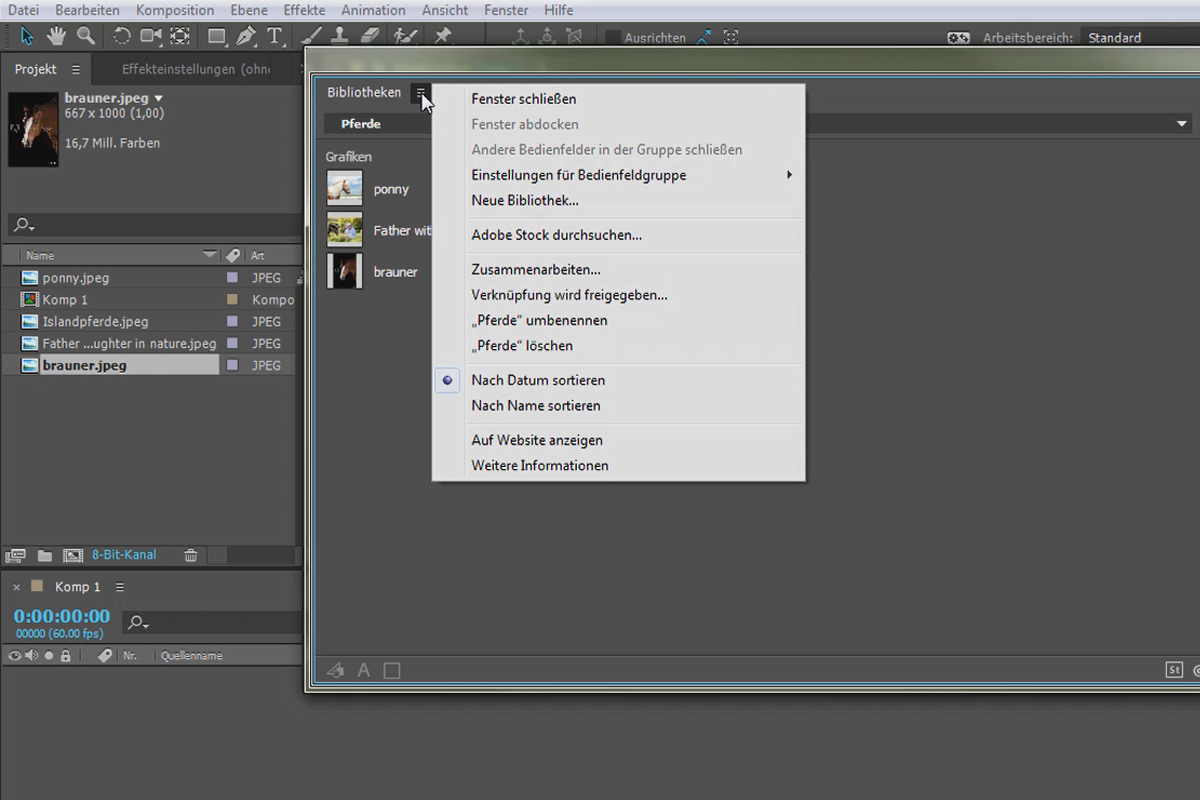 Nytt i Creative Cloud: After Effects CC 2015 (Juni 2015) - använda Adobe Stock.