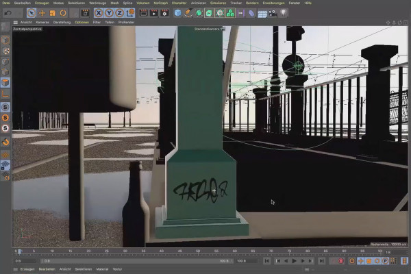 Cinema 4D-vejledning "Underground": 2.8 Tag mappen.