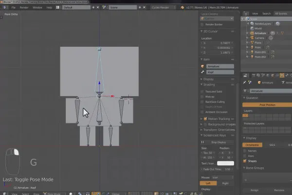 Blender 초보자를 위한 실전 트레이닝 – 2.6 Cubecraft 캐릭터: Rigging