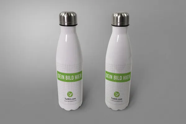 Mockup: Dua termos.