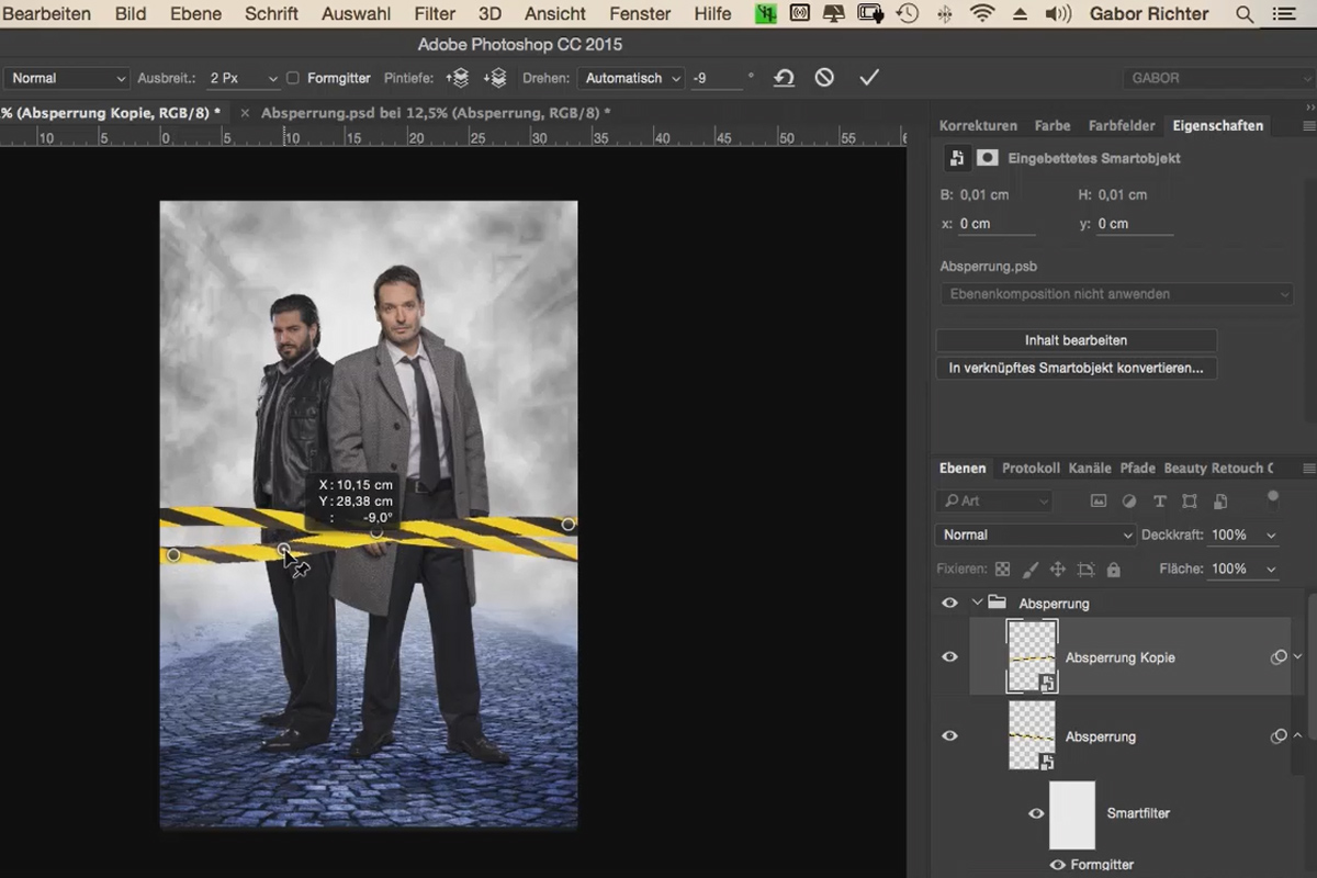 Rikosilme – Työnkulku Photoshopissa – 10 sulkua