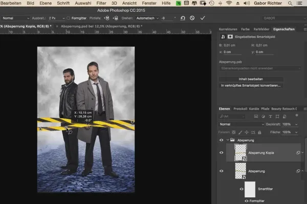 Der Krimilook – Workflow in Photoshop – 10 Absperrung