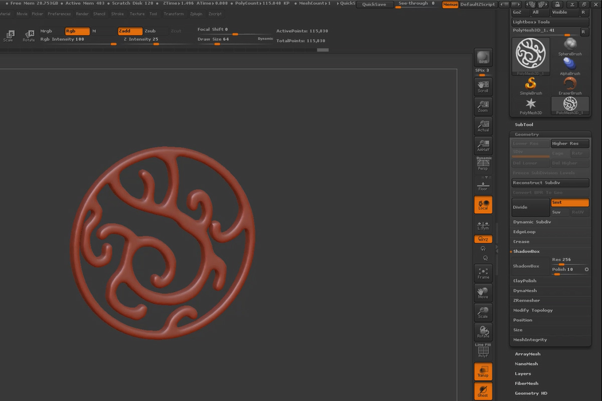 ZBrush para principiantes: 3.4 Shadowbox