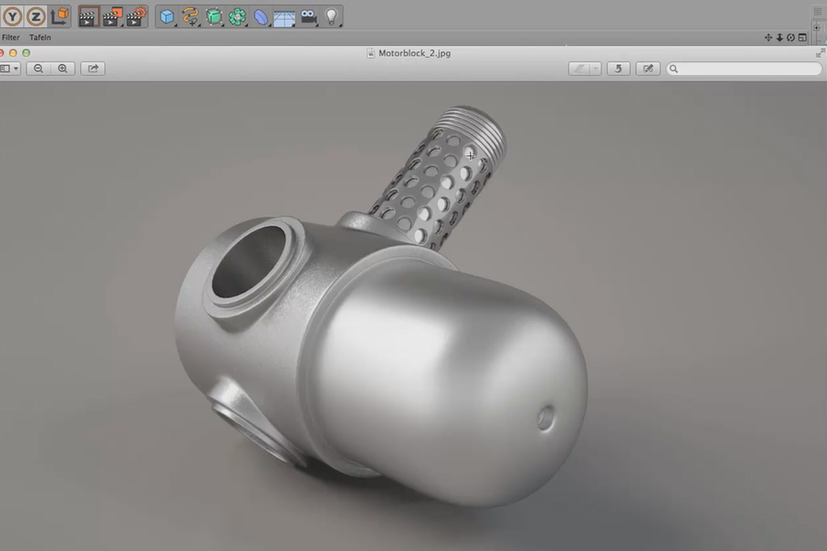 Shader og teksturer - Materialeoprettelse i CINEMA 4D: Motorblok