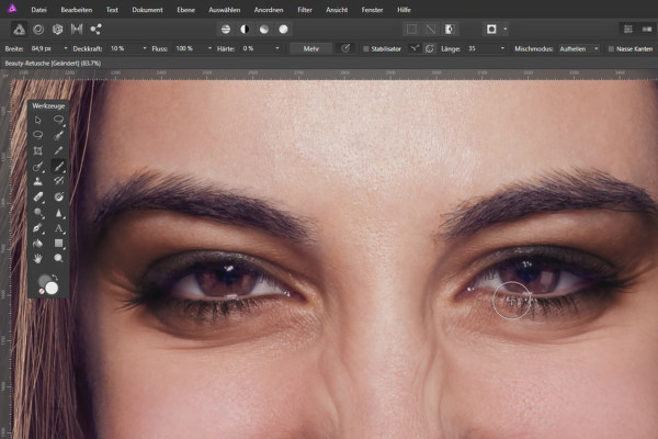 Güzellik düzenlemesi Affinity Photo'da: 10 | Aydınlatma ve karartma