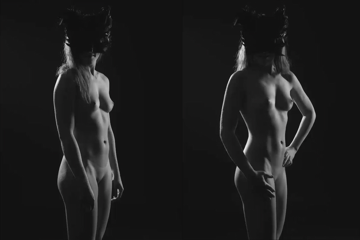 Klassisk nakenfotografering i profesjonelt studiolys - 3.2 Klassisk svart-hvitt: Ganzkörper-Aufnahmen