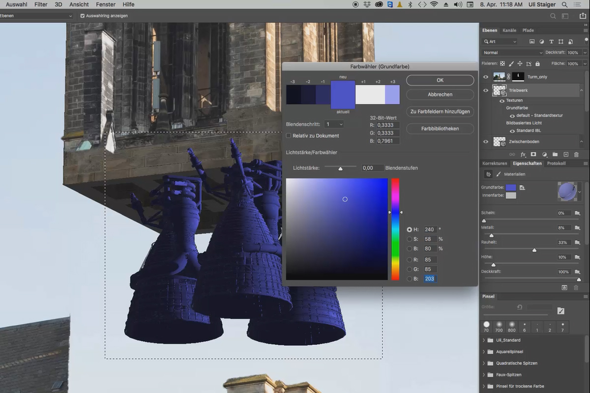 Tutorial de Photoshop 3D "Despegue": 10 | Renderizado