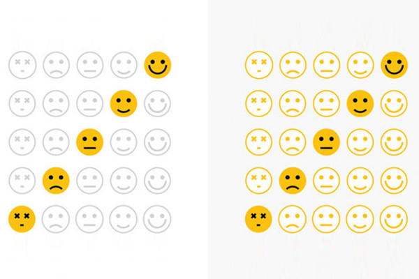 Graphic templates for rating systems of online stores - Smileys