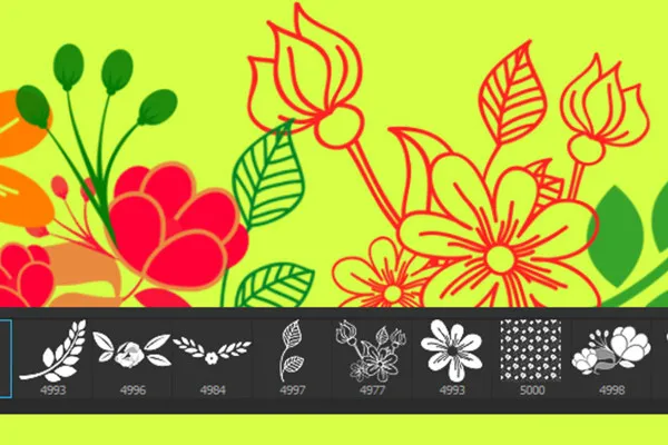 Das große Pinsel-Paket – florale Elemente 1