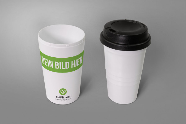 Mockup: muki kannella ja termo-ominaisuudella