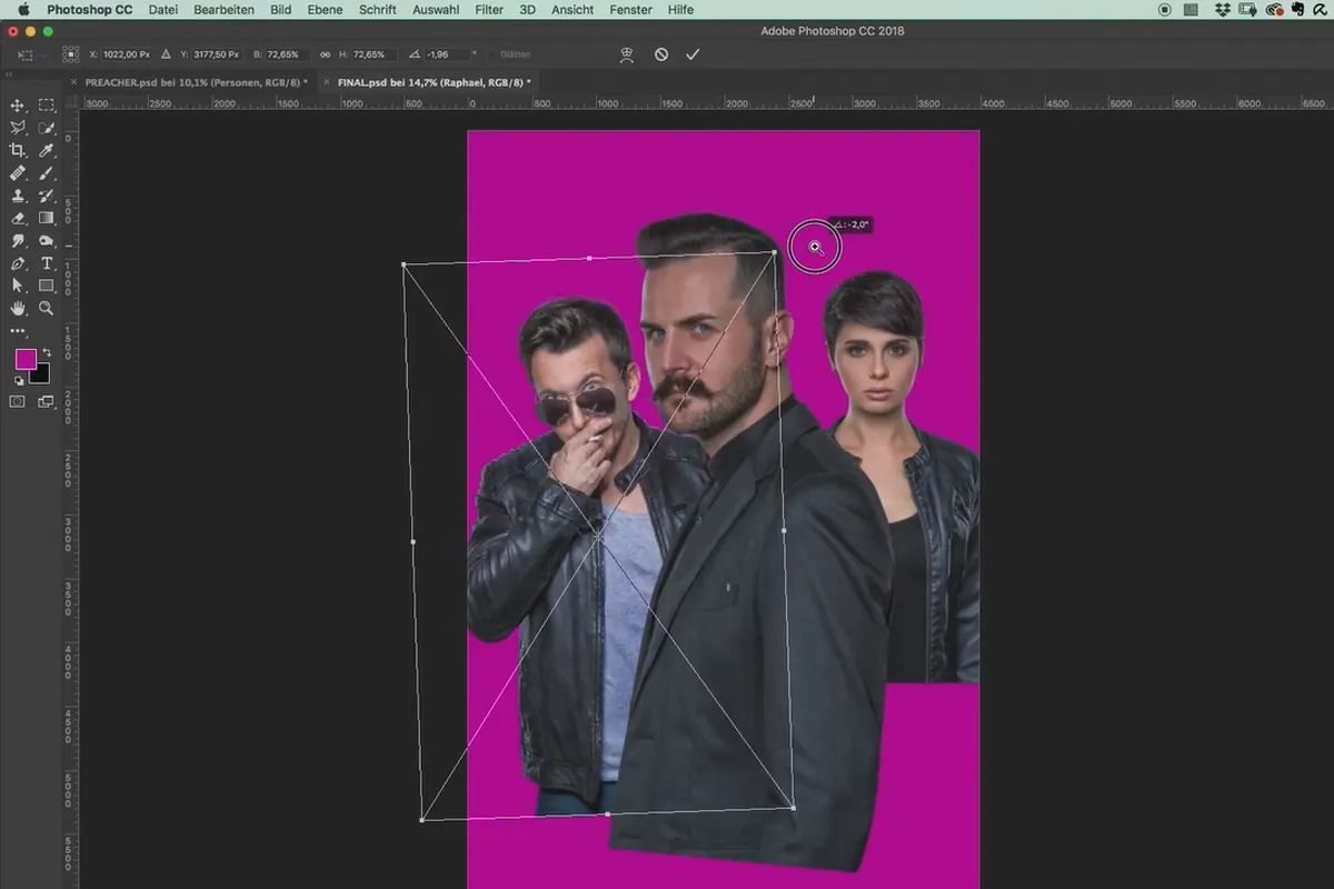 Filmplakat erstellen im Stil von Preacher – Fotoshooting & Photoshop-Tutorial: 10 Portraits zusammenstellen