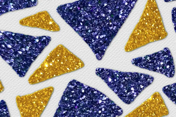 Glitter backgrounds in blue and golden yellow