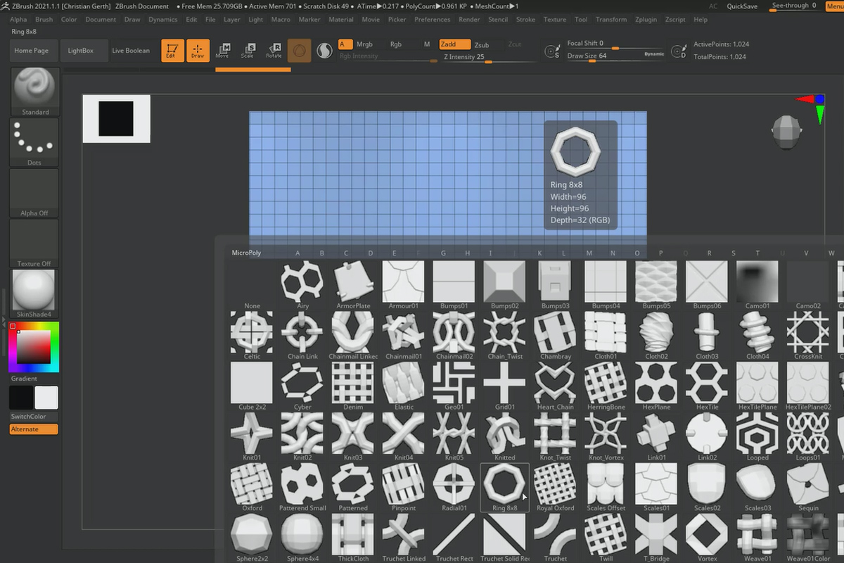 ZBrush 2021 - Videosarja päivityksistä: 10 | MicroPoly