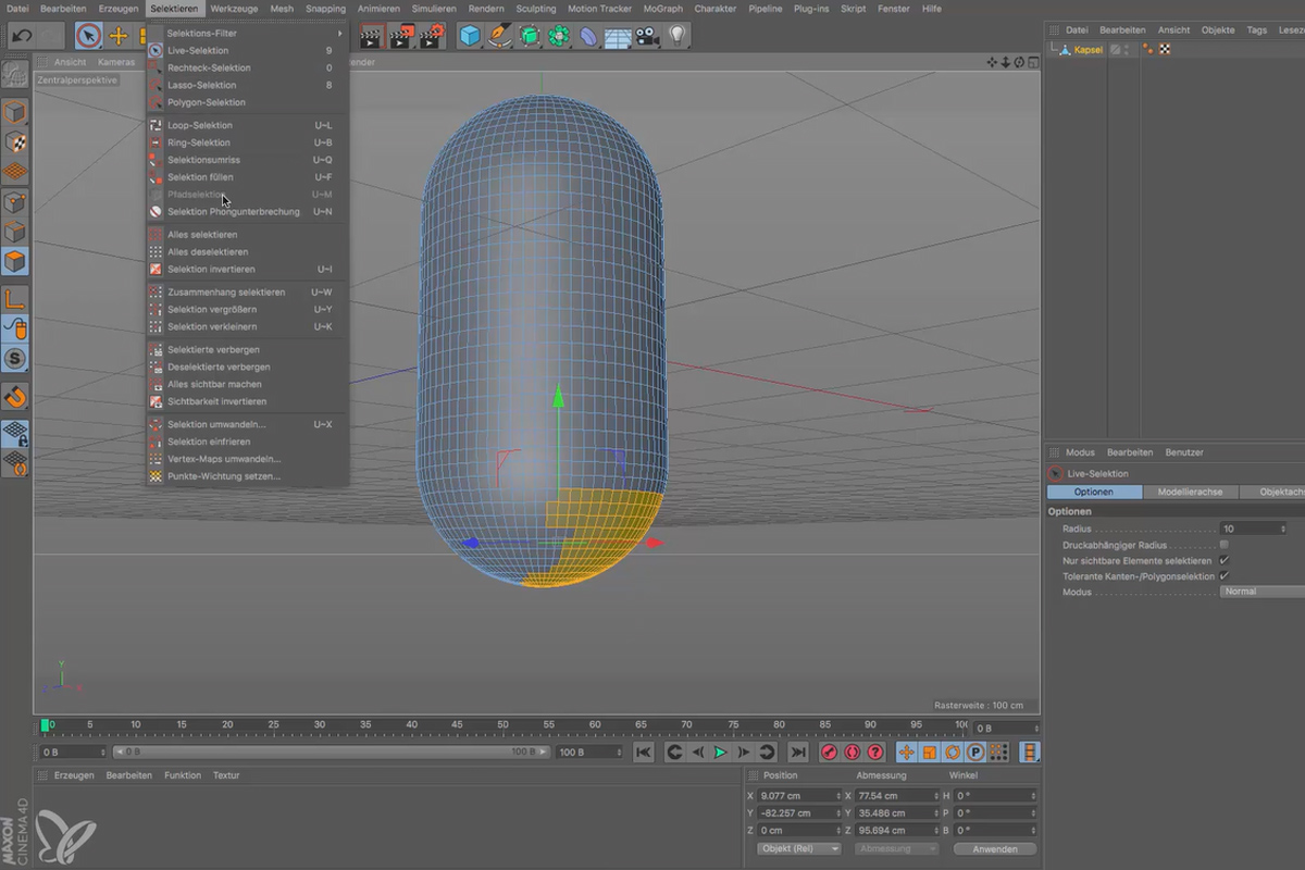 Cinema 4D för nybörjare - 3D-praktik: 2.2 Välja och optimera
