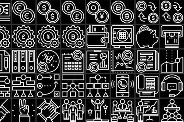 100 iconos empresariales en Photoshop