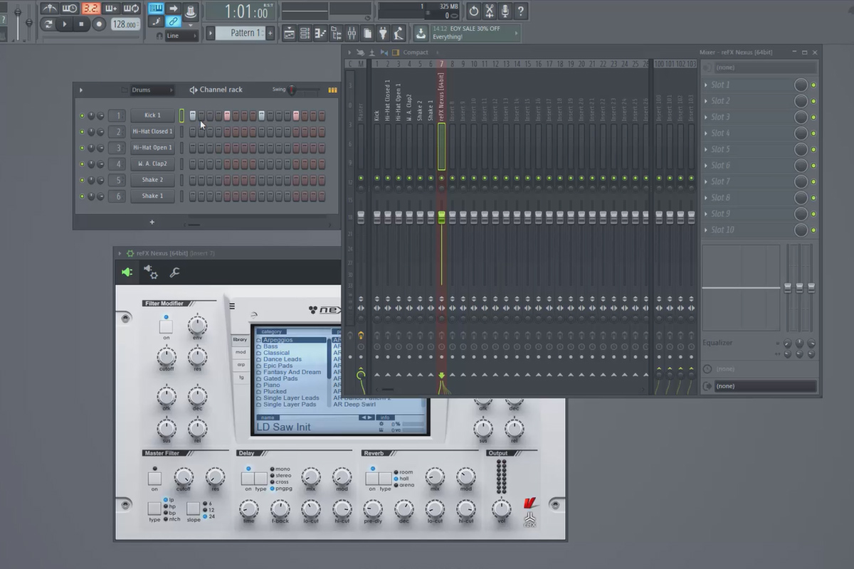 FL Studio ile dijital müzik prodüksiyonu - 3.3 Enstrümanların ve Pattern'lerin yüklenmesi.