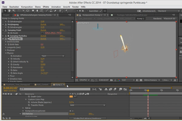 After Effects'te 3D projeler: Zıplayan noktaların temel kurulumu - Bölüm 2