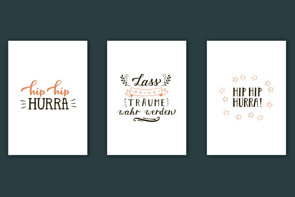 Handlettering anniversaire : 10 | "hip hip hourra", "Laisse tes rêves se réaliser
