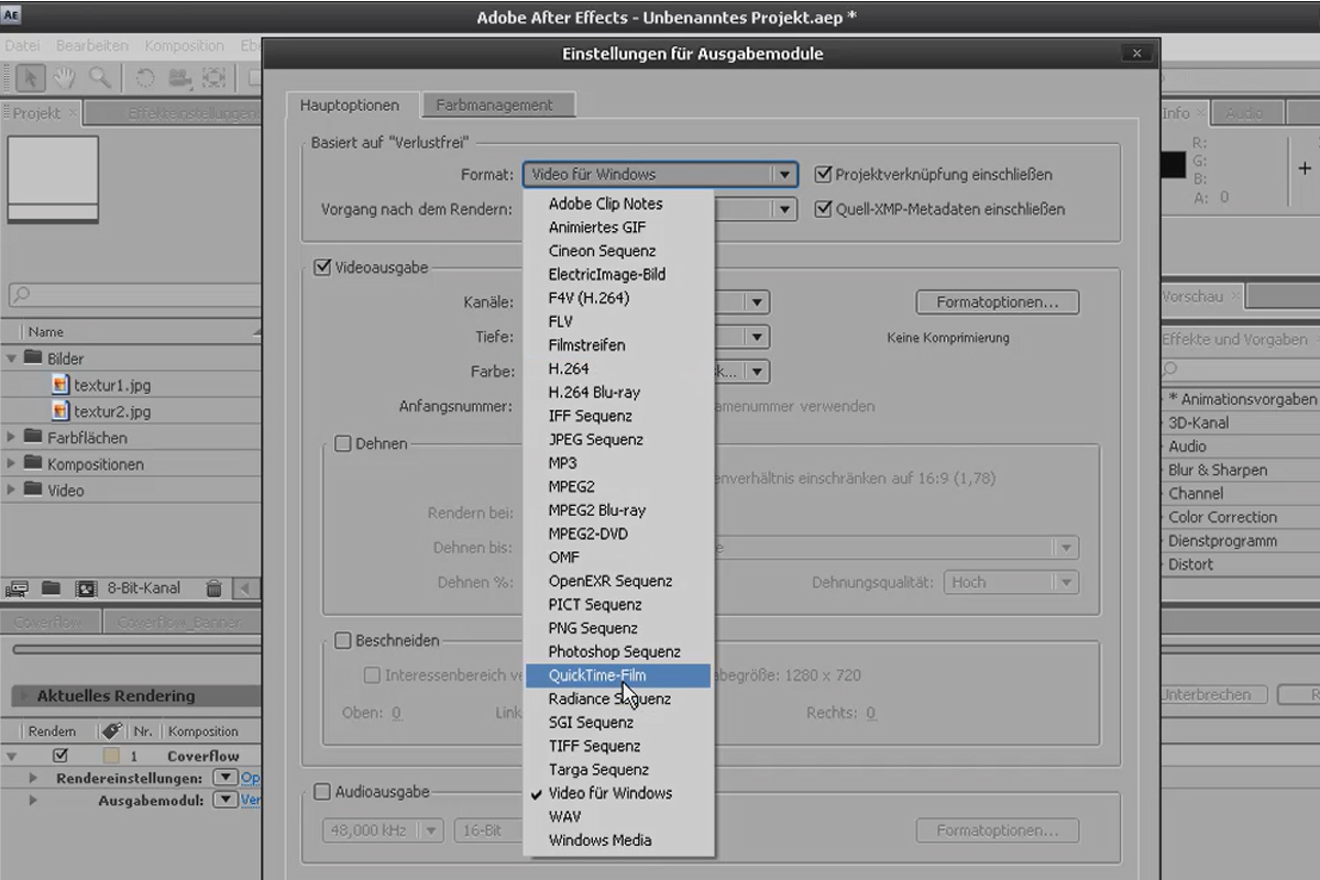 After Effects Basics: Rendering and Output to Flash