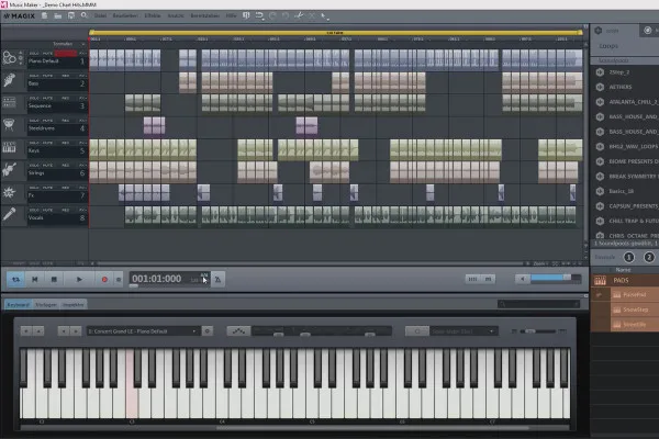 자체 음악 만들기: Magix Music Maker: 10 | 데모곡 및 샘플
