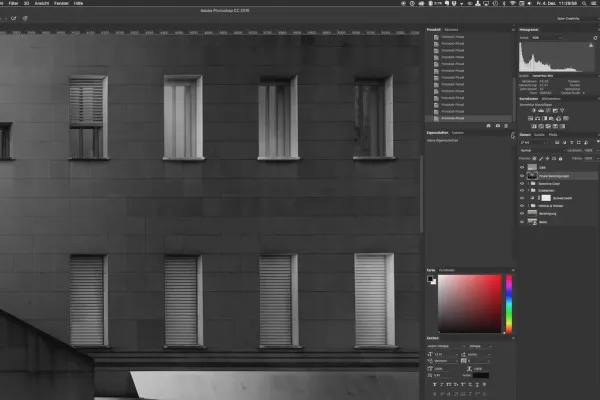 Architekturfotografie: Úprava obrazu výtvarného umění – 5.2 řízení kontrastu pomocí štětce protokolu.