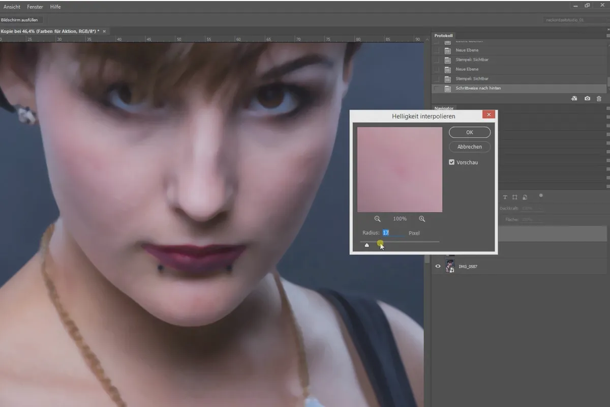 Separazione delle frequenze in Photoshop - 10 Quali valori?