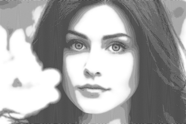 Actions Photoshop de haute qualité - Vol. 2 : 15 | Lignes de gravure ondulées