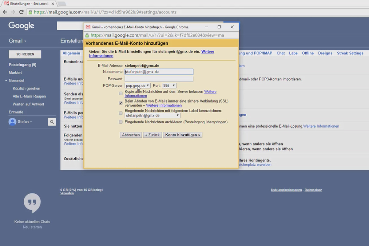 More productive in Google Mail - The best tricks - 11 Manage/collection of other email addresses