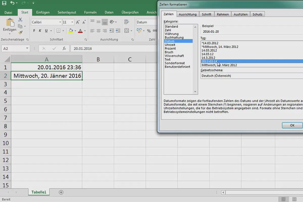 Excel-Grundlagen – Einführung für Anfänger: 11 Der Datum- und Uhrzeit-Trick