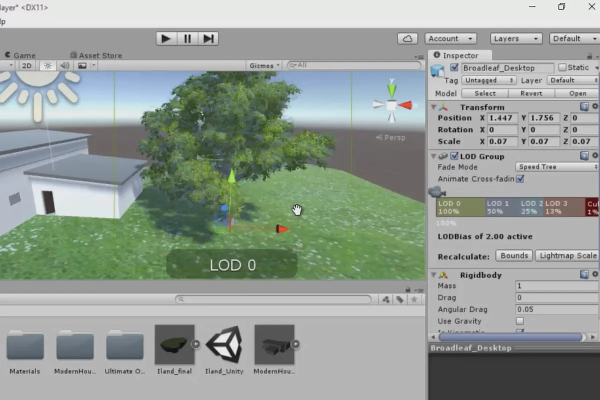 360°-Architektur-Views mit Unity und Cinema 4D – 11 Baum importieren