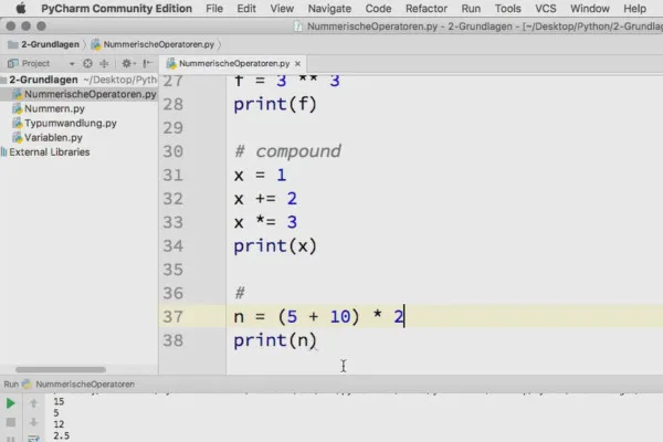 Programmieren mit Python – 2.4 Numerische Operatoren