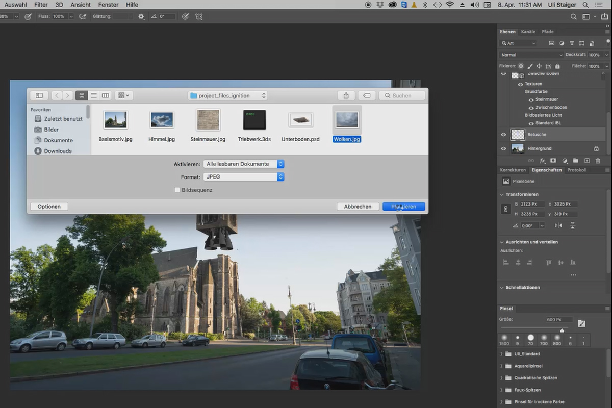 Tutorial de Photoshop 3D "Despegue": 11 | Cielo nublado