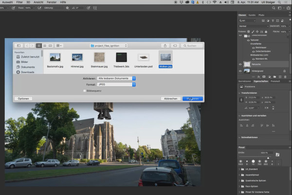 Photoshop-3D-opplæring "Take-off": 11 | Skyfri himmel