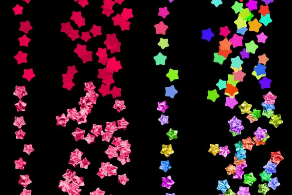 Konfetti-Pinsel für Photoshop: Sterne mit 5 Strahlen