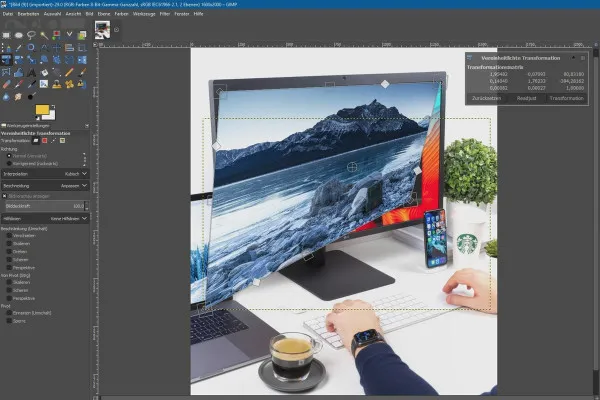 Nové funkcie v programe GIMP 2.10: 2.1 | Jednotné nástroje pre transformácie