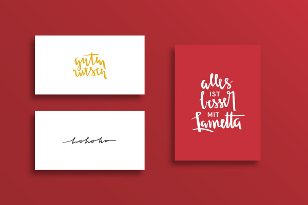 Festliche Handlettering-Vorlagen: 11 | "Guten Rutsch", "Ho, ho, ho" und "Alles ist besser mit Lametta"