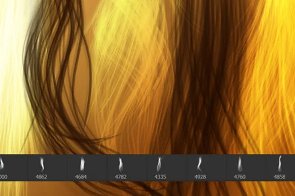 Haare zeichnen – 10 Pinsel mit Strähnen für Photoshop und Co (Version 10)