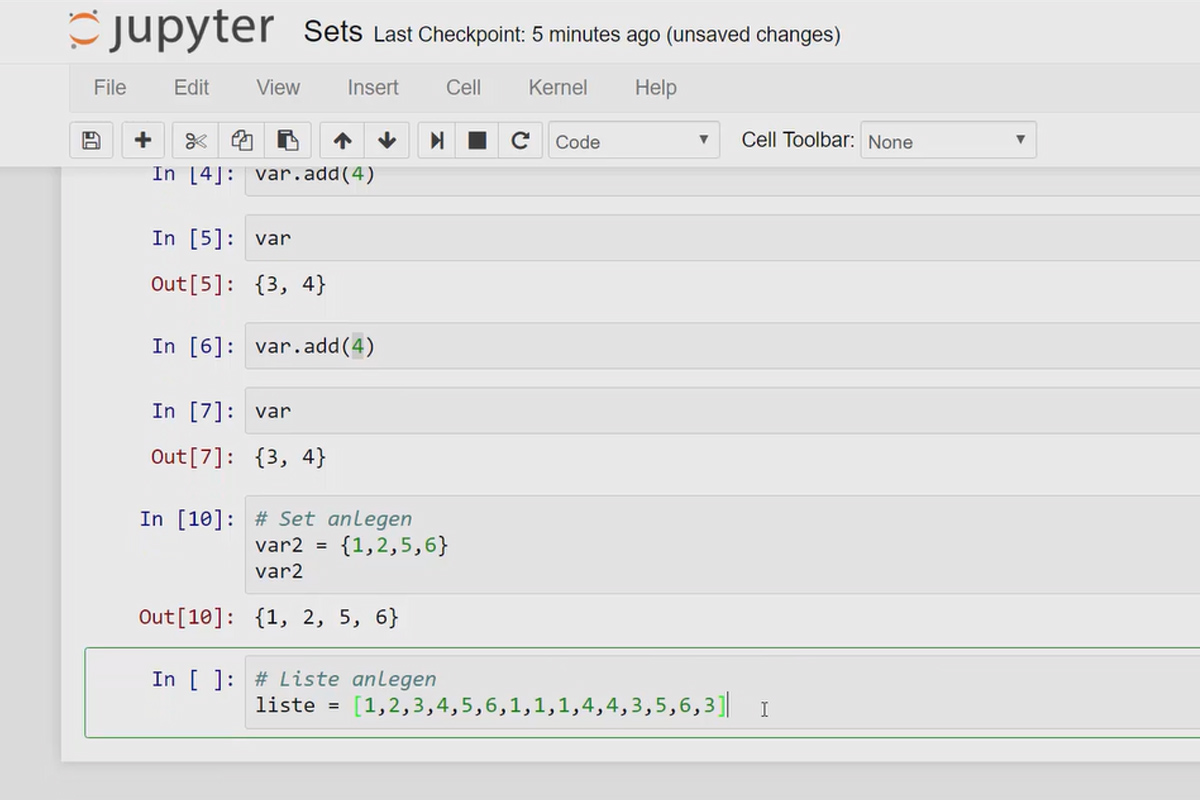 Python-programmering för nybörjare - 11 set