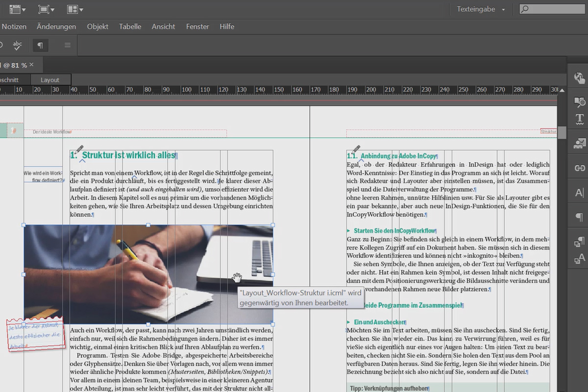 Adobe InCopy CC für Redakteure – 4.6 Bilder platzieren und bearbeiten