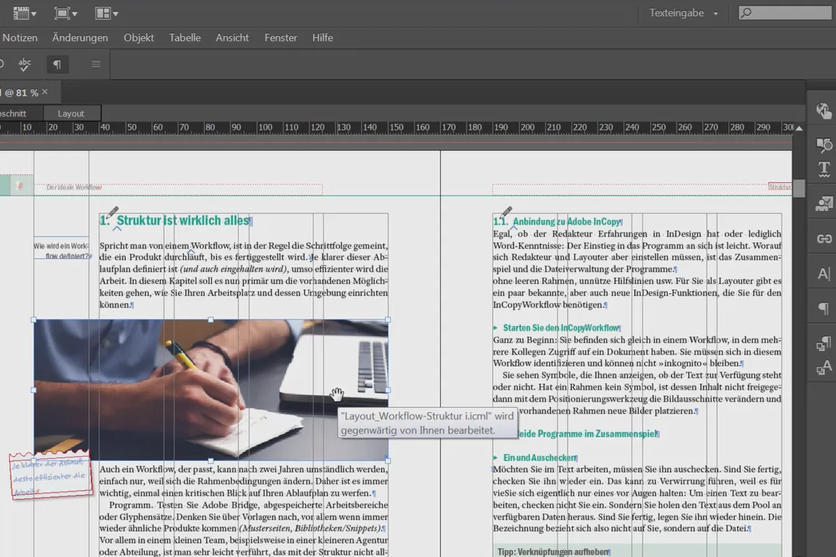 Adobe InCopy CC für Redakteure – 4.6 Bilder platzieren und bearbeiten