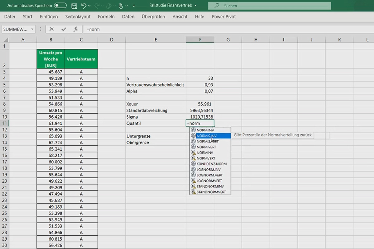 Analyse de données avec Excel pour les affaires et les ventes : 3.3 2-intervalle de confiance à deux côtés.