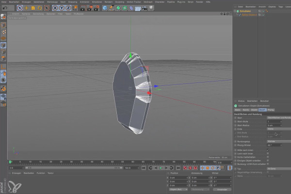 Cinema 4D for beginners - 3D practice: 2.3 Extruding