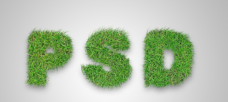 Texte d'herbe en quelques clics seulement - 2 variantes