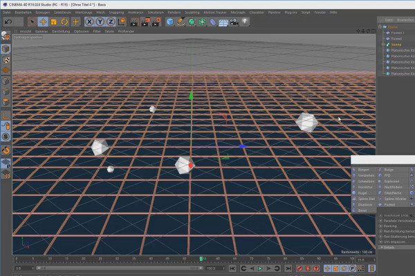Creating 3D animation in Cinema 4D: 3.3 Animation with deformers